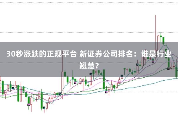 30秒涨跌的正规平台 新证券公司排名：谁是行业翘楚？